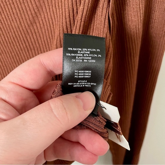 Aritzia Babaton Imprint Sweater Brown 2XL NWT - Picture 8 of 8